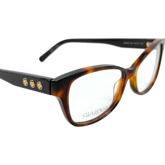 Swarovski SK5430 Womens Plastic Eyeglass Frame 052 Dark Havana 53-15